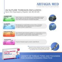 Suture Practice Kit with Needle & Thread – 30-Piece Set with Tutorial Videos for Medical Student Training