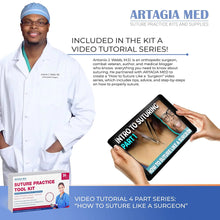 Suture Practice Kit with Needle & Thread – 30-Piece Set with Tutorial Videos for Medical Student Training