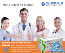 Pkg. Of 12 Sutures Thread with Needle -First Aid Field Emergency Practice and Training – For Practicing Suturing Doctors, Medical Students, Veterinarians and Nurses (Education and Demonstration only)